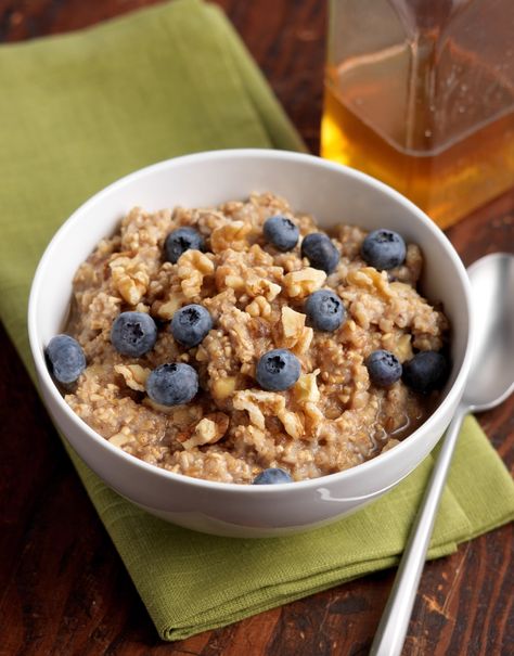 Blueberry And Oats Recipes, Crockpot Blueberry Oatmeal, Blueberry Apple And Walnut Baked Oatmeal, Blueberry Walnut Overnight Oats, Healthy Blueberry Oatmeal, Blueberry Oatmeal Recipes, Berry Breakfast, Blueberry Oatmeal, Steel Cut Oats