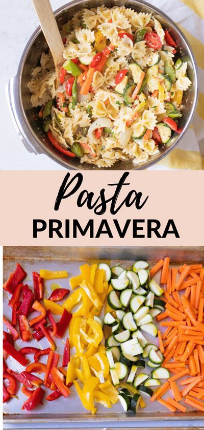 Healthy Pasta Primavera is a must have during the warmer Spring and Summer months. It is light and refreshing and full of roasted vibrant vegetables like summer squash, asparagus and tomatoes. #primavera #pastaprimavera Healthy Pasta Primavera, Asparagus And Tomatoes, Ground Turkey Pasta, Avocado Pesto Pasta, Pasta Primavera Recipe, Healthy Pasta, Garlic Herb Butter, Pasta Primavera, Healthy Pastas