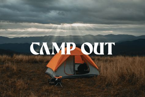 Branding: Camp Out on Behance Vintage Camp Aesthetic, Camp Moodboard, Camp Graphic Design, Camp Branding, Beach Caravan, Outdoor Branding, Camp Logo, Camp Brand, Channel Branding