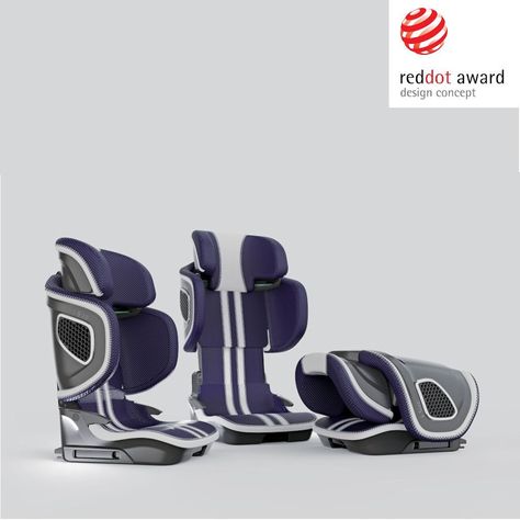 A child-safe car seat designed for children 3 to 12 years old, or between 100 and 150 centimetres in height. . . . . . . . . . #RedDotAward #DesignConcept #RedDotWinner #DesignAward #childhood #gooddesign #designedby #MybabyResearchInstitute Safe Cars, Child Car Seat, Playroom Furniture, Seat Design, Car Safety, Play House, Bath Toys, Child Safety, Design Awards