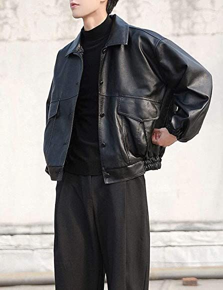 Black Jackets Men, Leather Aesthetic Men, Leather Jacket Fits Men, Black Clothes Aesthetic Men, Cool Leather Jackets, Leather Jacket Men Aesthetic, Black Clothes Men, Styling Leather Jacket, Black Outfits Men