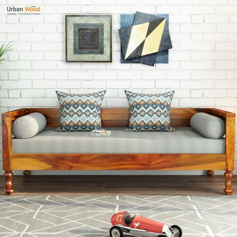 Relay Ceramic diwan bed Diwan Seating Living Rooms, Sofa Styling Ideas, Diwan Furniture, Diwan Bed, Wood Ceramic Tile, Ceramic Designs, Sofa Design Wood, Indian Room Decor, Wooden Sofa Set Designs