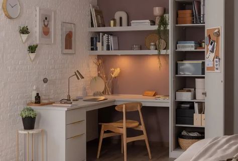 Multifunctional Spaces | Sharps Home Office Room Ideas University, Student Room Ideas University, Student Room Ideas, Bedroom Ideas Grunge, Vibey Bedroom, University Bedroom, Vibey Rooms, Student Bedroom, Small Bedroom Interior