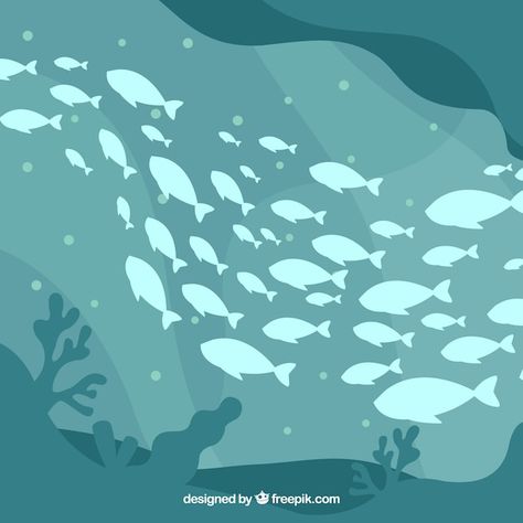 Scandinavian Illustration, Background School, Fish Background, Linear Art, Human Figure Sketches, Animal Mural, Fish Graphic, Fish Vector, About School