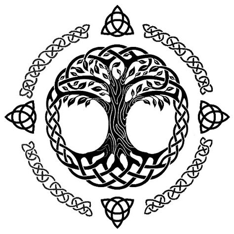 Celtic Moon Tattoo, Celtic Tree Of Life Tattoo, Oak Leaf Tattoos, Triskelion Tattoo, Celtic Tree Tattoos, Tree Silhouette Tattoo, Bonsai Tree Tattoos, Celtic Triskelion, Evolution Tattoo