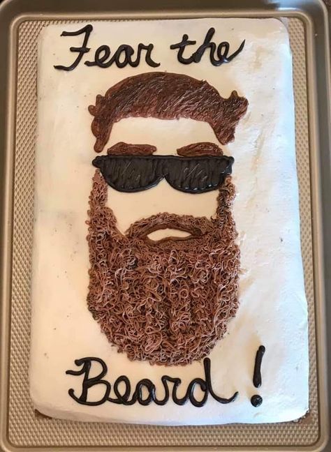 Beard Cake, Dipped Treats, Cake Homemade, 21st Birthday Cake, Boy Birthday Cake, Cakes For Boys, Happy Birthday Cakes, Cookie Cake, Homemade Cakes