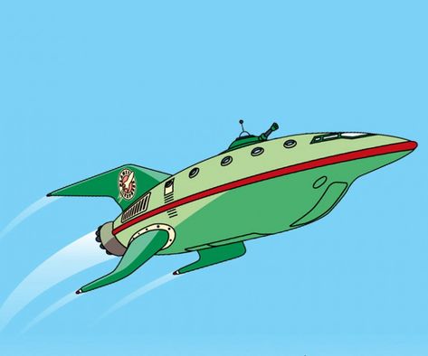 Futurama Planet Express Ship, Futurama Spaceship, Future Rama, Planet Express Ship, Futurama Tattoo, Futurama Characters, Planet Drawing, Space Fighter, Pumpkin Contest