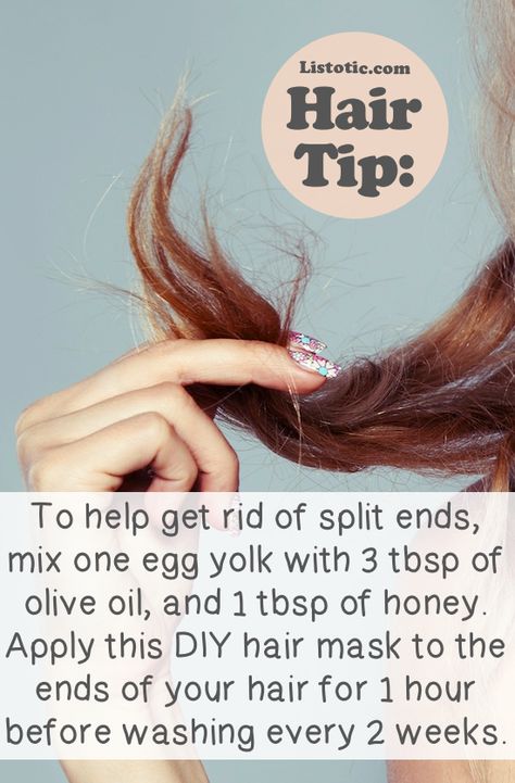 split end hair mask: 1 egg yolk + 3 tbsp olive oil + 1 tbsp of honey, 1 hr before washing, every 2 weeks. Diy Hair Mask, Hair Treatments, Dead Ends, Have Inspiration, Wedding Hair Inspiration, Beauty Remedies, Hair Remedies, Hair Coloring, Split Ends