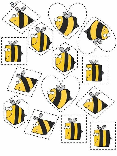 Insects Preschool, Bee Themed Classroom, Bee Activities, Bee Classroom, Creative Clips Clipart, Bee Printables, Insect Crafts, Teaching Shapes, Insects Theme