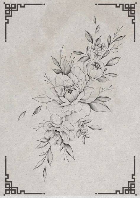 Peony And Cherry Blossom Tattoo, Nomad Tattoo, Fineline Flowers, Rose Forearm Tattoo, Flower Vine Tattoos, Floral Thigh Tattoos, Soul Tattoo, Hand And Finger Tattoos, Western Tattoos