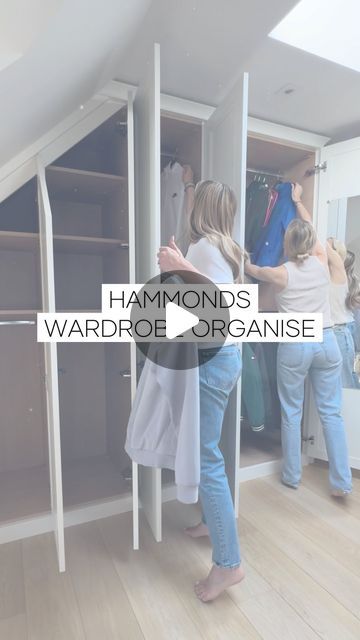 STYLE SISTERS - Gemma & Charlotte on Instagram: "AD- Making the most of the loft space in my home with Hammonds fitted furniture. We recently had a wall of wardrobes fitted by @hammonds_uk and we couldn’t be happier with them. The boys now have their own designated section of the wardrobe each which has been organised by us both using our favourite organising hacks. There is now no excuse for them to not keep it neat and tidy 🤣
.
.
@bystudio27 
.
#organising #wardrobes #loftroom #organise #folding #teenagewardrobe #fittedwardrobes #hammonds" Hammonds Fitted Wardrobes, Wardrobe With Loft Design, Loft Wardrobe Ideas, Fitted Wardrobe Ideas, Organising Hacks, Loft Space, Organisation Hacks, Loft Room, Fitted Wardrobes