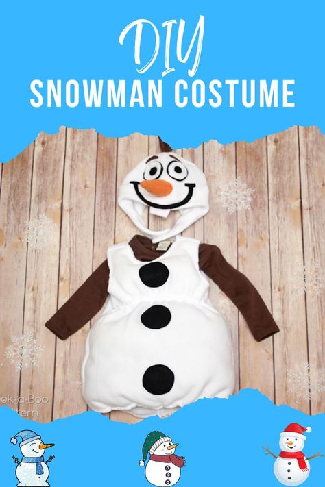 DIY Snowman Costume | DIY Olaf Costume How To Make An Olaf Costume, Toddler Olaf Costume Diy, Infant Olaf Costume, Sven Diy Costume, Kids Snowman Costume, Diy Snowman Costume Kids, Homemade Olaf Costume, Pregnant Olaf Costume, Diy Olaf Costume Adult