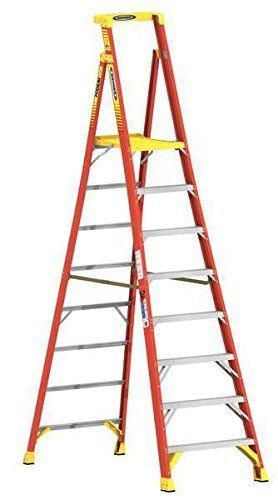 Podium Stepladder, 8 ft, Fiberglass, 300 lb 3 Step Stool, 3 Step Ladder, Ladders & Scaffolding, Platform Ladder, Step Treads, Brass Kitchen Faucet, Closet Design Layout, Step Ladders, Front Steps