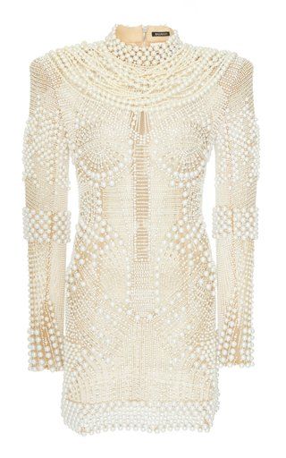 Balmain Embellished Dress, Balmain White Dress, Artist Wardrobe, Balmain Outfit, Capitol Fashion, Balmain Resort, Evening Clothes, Cloth Collection, Kpop Clothes