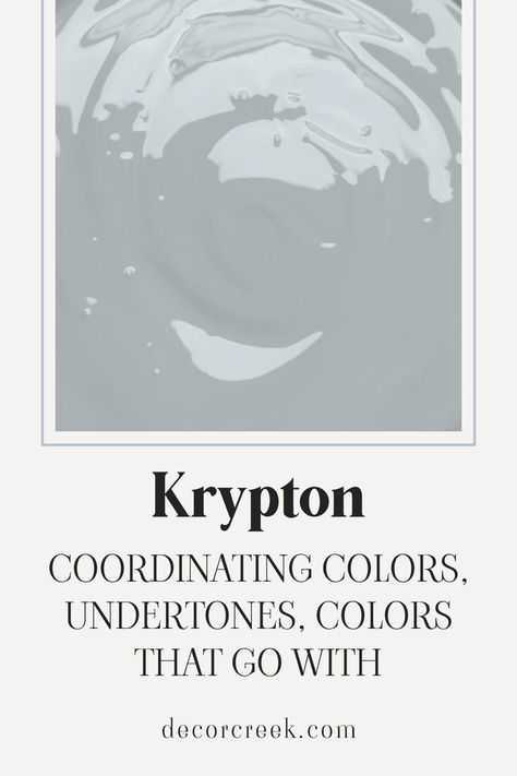 Krypton SW 6247 by Sherwin-Williams | Coordinating Colors, Undertones Krypton Sherwin Williams, Coordinating Paint Colors, Color Pairs, Repose Gray, Trim Colors, Sherwin Williams Colors, Modern And Traditional Decor, Bathroom Paint Colors, Color Pairing