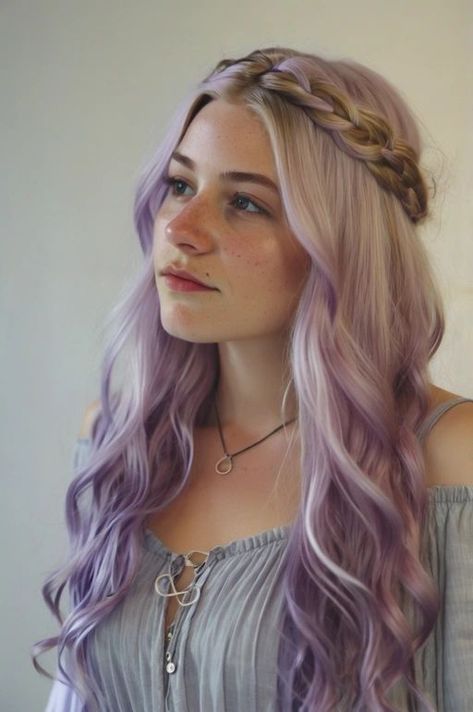 Stunning Lavender Hair That Proves This Color Is Here to Stay! Fairy Hair Color, Fairy Goddess, Purple Fairy, Celtic Goddess, Beautiful Angels, Fairy Hair, Angels Pictures, Beautiful Angels Pictures, Lavender Hair