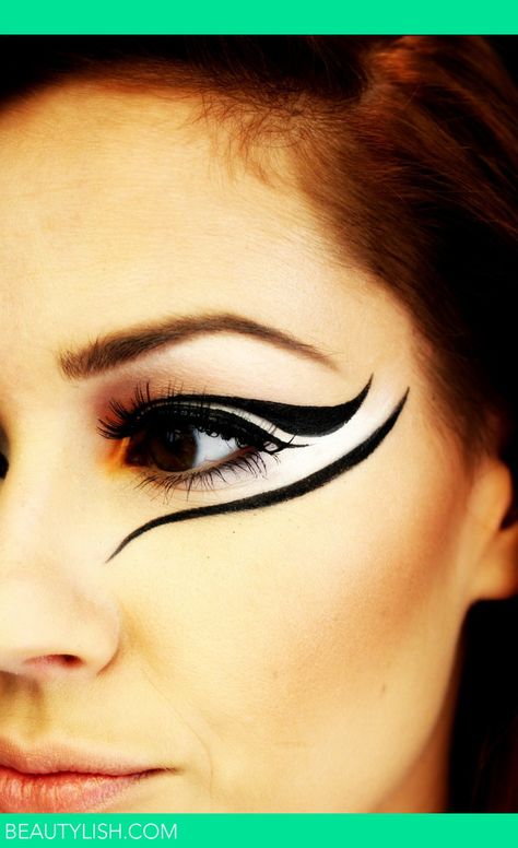 Daily Makeup ;) | Maja A.'s Photo | Beautylish Color Guard Makeup, Zebra Makeup, Ballet Makeup, Makeup Weddings, Eyeliner Types, Zebra Costume, Fantasy Make-up, Makeup For Halloween, Animal Makeup