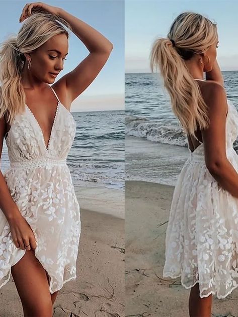 Lace Beach Dress, Bridal Shower Outfit, Lace Summer Dresses, Low Back Dresses, High Waist Dress, Backless Mini Dress, Lace Dress Long, Floral Lace Dress, Suspender Dress