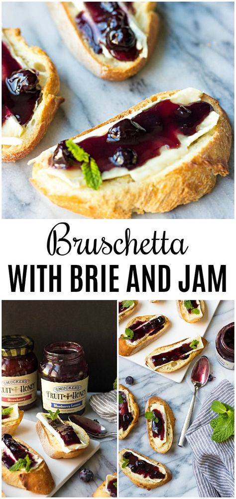 Bruschetta Brie Appetizer, What To Put On Brie Cheese, Brie Appetizers For Party, French Snacks Appetizers, Appetizers With Brie Cheese, Brie Crostini Appetizers, French Appetizers Easy, Bruschetta Brie, Recipes With Brie