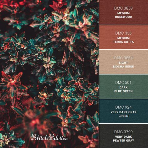 Bush Embroidery, Berry Bushes, Color Schemes Colour Palettes, Thread Colors, Color Palette Design, Color Inspo, Colour Board, Colour Schemes, Color Pallets