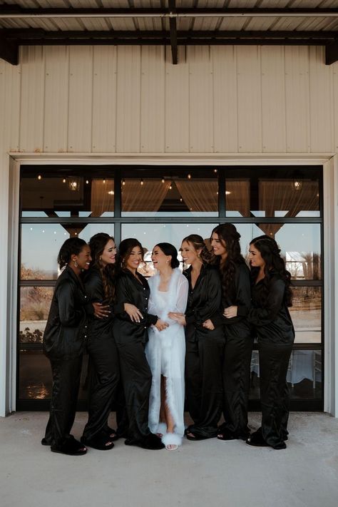 Slick Bun Wedding, Wedding Day Getting Ready Outfit, Top Bridesmaid Dresses, Slick Bun, Getting Ready Photos Wedding, Bridesmaid Get Ready Outfit, Fuzzy Robe, Bridal Getting Ready, Bun Wedding