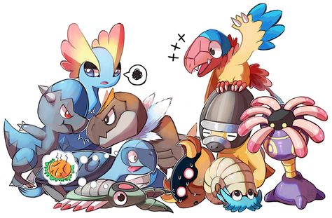 Fossil Friends by CONMiMi on DeviantArt Fossil Pokemon, Pokemon Starters, Mega Pokemon, Pokemon Pins, Pokemon Comics, Pokémon Master, Pokemon Memes, Pokemon Funny, Pokemon Teams