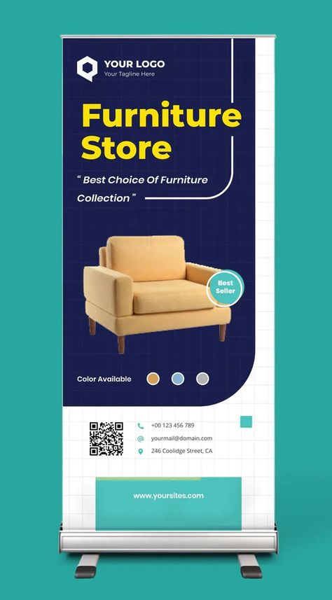 Furniture Standee Design, Corporate Minimalist, Standing Banner, Furniture Promo, Rollup Banner Design, Standee Design, Bunting Design, Innovation And Technology, Roll Up Design