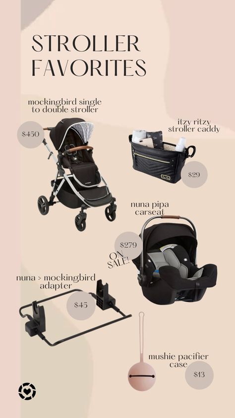 Items I would buy again! I never leave the house without these things. Mockingbird stroller, Nuna Pipa car seat, Itzy Ritzy stroller caddy, mockingbird/nuna adapter, Mushie pacifier holder. Nuna Stroller Accessories, Nuna Stroller And Carseat, Nuna Car Seat And Stroller, Mockingbird Stroller, Nuna Mixx Stroller, Baby Bag Essentials, Nuna Pipa Car Seat, Strollers And Car Seats, Nuna Stroller