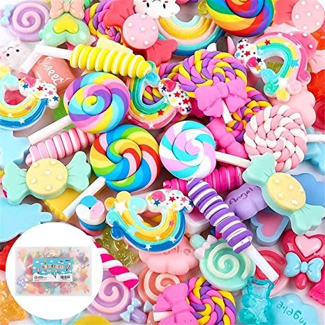 Charms Candy, Slime Charms, Slimes Supplies, Kraf Diy, Art Resin, Cute Fruit, Colorful Candy, Gummy Bear, Resin Charms