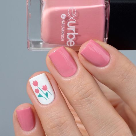 The Sweet Escape @exurbecosmetics & Tulips Stencils @whatsupnails #exurbe #whatsupnails #тегсообществанейлру2019 #nailru #nails #nailart… Tulip Nails, Dot Nail Designs, Easter Nail Art Designs, Quick Nail, Popular Nail Art, Nail Vinyls, Easter Nail Art, Classy Nail Designs, Fall Nail Art Designs