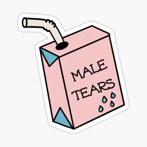 Male Tears Tattoo, Sticker Tattoo Aesthetic, Male Tears, Lesbian Stickers, Sticker Design Inspiration, Decorate Notebook, A Silent Voice, Art Collage Wall, Coloring Stickers