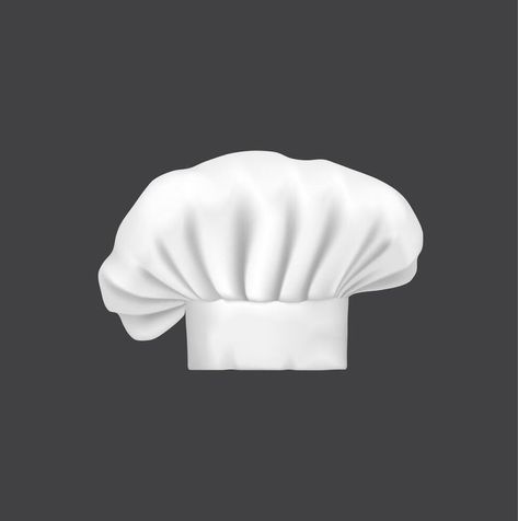 Realistic chef hat, cook cap and baker white toque Baker Hat, Bakers Hat, Chef Cap, Chef Hat, Food Poster Design, Chefs Hat, Graphic Elements, Food Poster, Poster Design