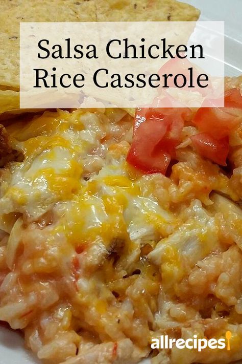 Chicken Rice Casserole, Rice Chicken, Salsa Chicken, Rice Casserole, Easy Casserole Recipes, Creamy Soup, Chicken Recipes Casserole, Easy Casserole, Chicken Dishes Recipes