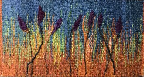 Woven Tapestry Art, Tapestry Loom Weaving, Embroider Ideas, Braided Rag Rugs, Tapestry Loom, Flint Hills, Small Tapestry, Handwoven Tapestry, Living On The Edge