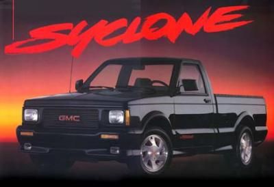 1991 GMC Syclone AWD.  It's said that these Bad Boyz run 10.30s from the factory when tuned properly! Gmc Syclone, S10 Truck, Gmc Suv, Chevy 4x4, Gmc Sonoma, S10 Blazer, Chevy S10, Chevrolet S10, Gm Trucks