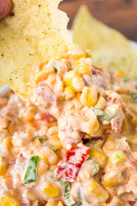 How to Make Corn Dip with Cream Cheese - THIS IS NOT DIET FOOD Corn Cream Cheese Dip, Cold Corn Dip, Corn Dip With Cream Cheese, Corn Cream, Cold Dip, Dip With Cream Cheese, Cold Dip Recipes, Dip Recipes Hot, Hot Corn Dip