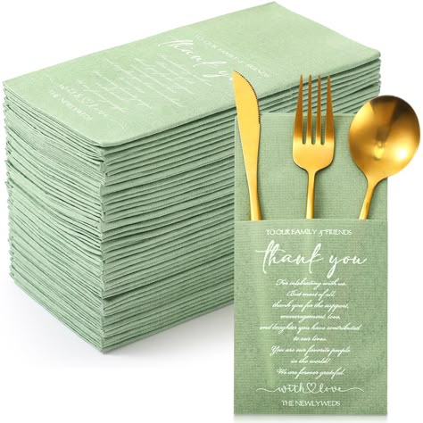 PRICES MAY VARY. Packaged Content: we want to ensure that you have everything you need for your special day; Hence, our package includes 100 pieces of rehearsal dinner napkins with built in flatware pocket, you can choose your favorite color among sage green, haze blue, black, terracotta and white to purchase, enough to cater for a large crowd Right Sizing for Many Event: our thank you disposable napkins for wedding, when unfolded, measure about 15.75 x 15.75 inch/ 40 x 40 cm, a size that's just Rehearsal Dinner Napkins, Rehearsal Dinner Party, Tissue Napkins, Large Crowd, Wedding 2025, Entertainment Bar, Wedding Napkins, Dinner Napkins, Rehearsal Dinner