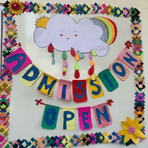 Here you can find  fantastic and creative bulletin board ideas. Admission Open Board Decoration, Attendance Register, Board Decoration Ideas, Bulletin Board Decoration, Admission Open, Bulletin Board Decor, Open Board, Board Decoration, Decoration Idea