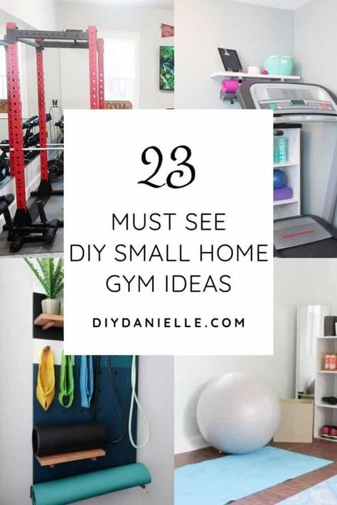 Bedroom Gym Ideas, Gym Storage Ideas, Small Gym Room, Tiny Home Gym, Workout Corner, Gym Room Ideas, Mini Home Gym, Home Workout Space, Small Home Gym Ideas