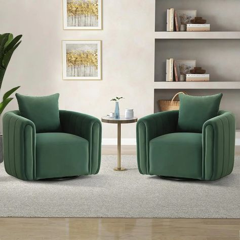 Swivel Barrel Chair Set - 3 colors available - Livingroom Collection 🤎 Enjoy 15% OFF with discount code GRAND15 🤎 FREE Shipping in the US Allow *2-8 Business Days to Ship 🤎 We sincerely Thank You for visiting our store! 🤎 Please remember to like, follow and share #swivelchairs #interiordesign #swivelchair #officefurniture #chairs #officechairs #officechair #furniture #leatherchair #officeseating #ergonomicchair #gamingchair #racingchair #barstools #gamingchairs #shoplocal #gamingsetup #pcb... Barrel Swivel Chair, Round Armchair, Chair For Nursery, Chair Comfy, Sitting Room Chairs, Luxury Chairs, Chair For Living Room, Nursery Chair, Velvet Accent Chair