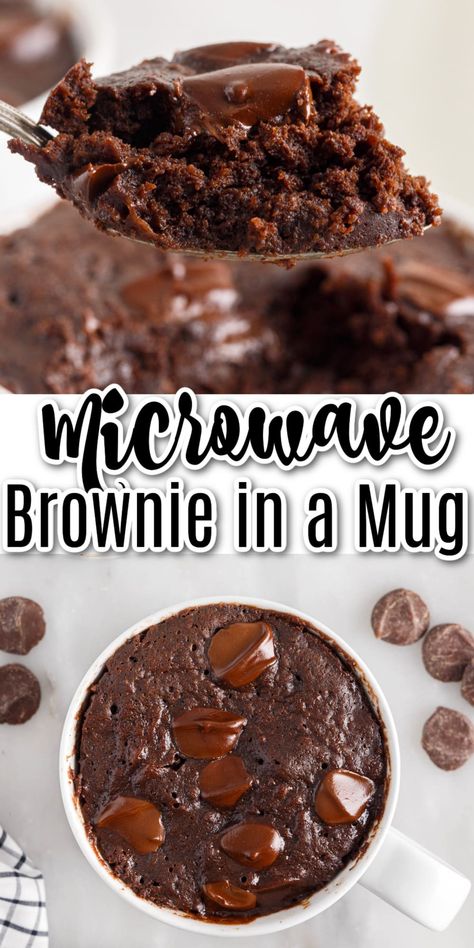 Mig Brownie Recipes, Fudge Brownie In A Mug Recipe, Single Serve Fudge Brownie, Fudgy Brownie In A Mug Recipe, Single Brownie In A Mug, One Cup Brownies Mug Cakes, Fudge Brownie Mug Cake, In A Cup Recipes Desserts, Single Portion Desserts