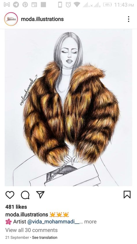 Fur Reference Drawing, How To Draw Fur Coat, Fur Texture Drawing, Fur Fashion Illustration, Top Model Drawing, Fabric Sketch, Face Art Drawing, Fashion Figure Templates, Fashion Illustration Poses