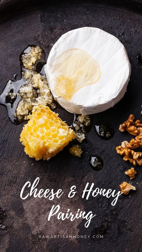 Cheese With Honey Appetizers, Honey With Cheese, Honey On Charcuterie Board, Honey And Cheese Pairing, Charcuterie Board With Honey, Honey Charcuterie Board, Charcuterie Board With Honeycomb, Honey Pairings, Honey And Cheese