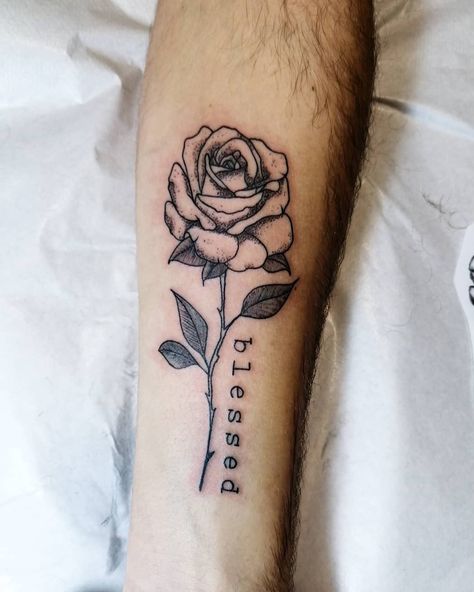 blessed Blessed Tattoo, Blessed Tattoos, Faith Hope Love Tattoo, Faith Hope Love, Hope Love, Love Tattoos, Rose Tattoo, Faith Hope, Flower Tattoos