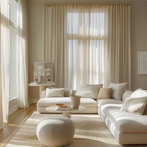 Minimalist Chic Drapery Designs to Simplify Your Living Room Decor • 333+ Inspiring Lifestyle Ideas Living Room Draperies, Columns Decor, Sliding Door Window Treatments, Living Room Stands, Living Room Curtain, Elegant Draperies, A Beautiful House, Door Window Treatments, Tile Cladding