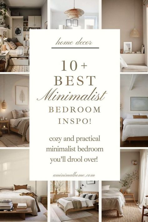 Looking to design a minimalist bedroom that feels cozy and inviting? Explore our top tips for incorporating natural textures, decluttering, and creating a relaxing atmosphere in any small bedroom. From choosing calming colors to selecting multi-functional decor, this guide will help you design a bedroom that’s both functional and beautifully simple. Minimalist Interior Design Bedroom, Warm Minimalist Bedroom, Modern Bedroom Design Minimalist, Small Bedroom Ideas On A Budget, Cozy Minimalist Bedroom, Minimalist Bedroom Decor Ideas, Minimalist Bedroom Cozy, Minimal Bedroom Ideas, Design A Bedroom