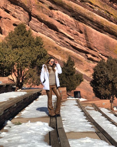 Red Rocks Amphitheater, Red Rock Amphitheatre, Red Rocks, Red Rock, Horseshoe Bend, Fashion Outfits, Natural Landmarks, Red, Nature