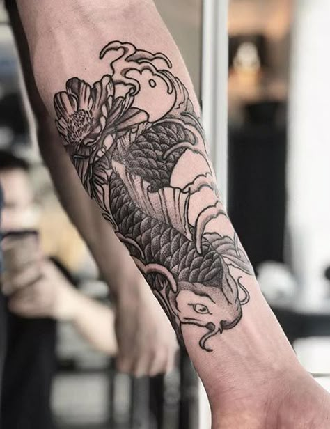 39 Meaningful Koi Fish Tattoo Designs For Tattoo Lovers – 2019 Koi Fish Tattoo Forearm, Mascara Hannya, Pez Koi Tattoo, Tato Irezumi, Koi Fish Tattoo Meaning, Coy Fish Tattoos, Karp Koi, Japanese Koi Fish Tattoo, Koi Tattoo Design