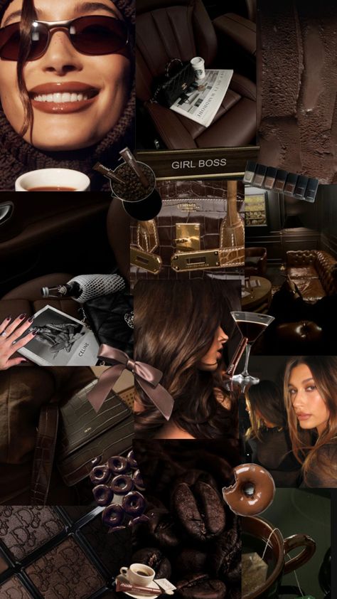 Mocha Girls, Vision Collage, Golden Brunette, Brunette Aesthetic, Pole Dancing Fitness, Chocolate Girls, Magazine Collage, Coffee Girl, Dark Feminine Aesthetic