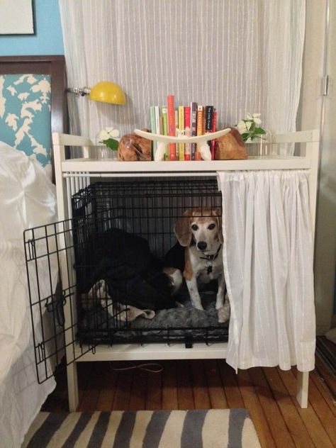 Dog Crate AND Bedside Table 7 Diy Dog Crate, Dog Crate Cover, Crate Table, Crate Cover, Dog Crate Furniture, Dog Rooms, Pretty Dogs, Dog Hacks, Price Range